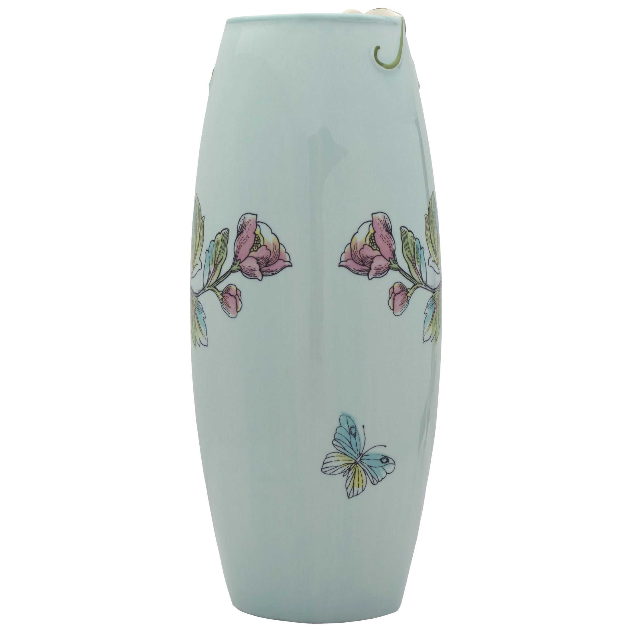 Fitz and Floyd English Garden 10.25" Earthenware Tall Vase