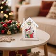 thumbnail image 4 of Christmas Table Decorations Wooden House Desktop Party Festive, 4 of 6