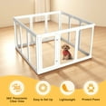 thumbnail image 6 of Clear Acrylic Plastic Dog Playpen Indoor, for Puppy Cat Rabbit Ferret Transparent Pet Pen, Easy Assemble Whelping Crate Kennel Cage Enclosure, Preferable for Small Dogs (29.5“ Height, 12Pcs, White), 6 of 8