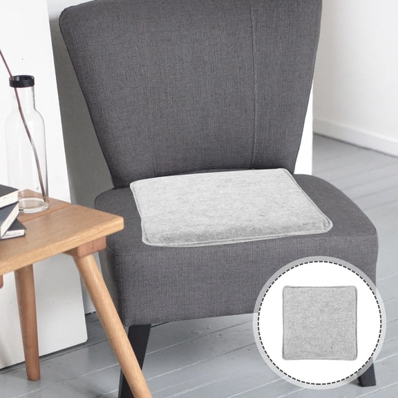 HAMPPLIES Light Grey Needle Felted Seat Cushion for Office Chair, Comfortable Pad for Home and Work Seating
