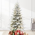 thumbnail image 5 of Mayhihi 6FT Prelit White Flocked spruce Artificial Christmas Tree, Premium Xmas Tree, 1582 Lifelike PE&PVC Mixed Tips, 300 Lights, 5 of 6