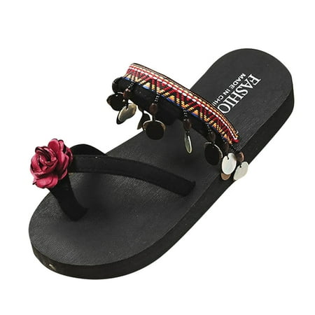 

Slippers for Women Fashion Spring And Summer Eva Women Slippers Indoor And Outdoor Platform Ethnic Style Beach Shoes Womens Slippers Eva Brown 39