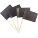 thumbnail image 1 of 100 Pcs Black Flag Toothpicks Pure Black Flags Cupcake Toppers Decorations, Mini Small Color Flag Cupcake Pick Sticks Cocktail Toothpick Flag Cake Top, 1 of 4
