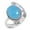 Blue Chalcedony, variant on Natural Mother Of Pearl Women Jewelry 925 Sterling Silver Ring