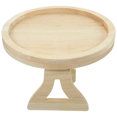 thumbnail image 1 of Table d'Appoint Ronde Pliable en Bois à Clipser pour Canapé Grand, Table d'Accoudoir pour Manger/boissons/collations/télécommande/commande, 1 * Table, Couleur Bois, 1 of 7
