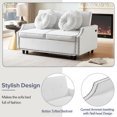 thumbnail image 4 of Harper & Bright Designs Pull Out Sofa Bed with Multiple Adjustable Positions Button Tufted Backrest, Convertible Loveseat Couch Bed with USB Ports and 4 Lumbar Pillows for Small Space, Beige, 4 of 16
