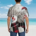 thumbnail image 6 of Balery Christmas Snowman With Hat Print Men's Hawaiian Shirts Short Sleeve Beach Shirt Relaxed Fit Vacation Button Down Shirts-X-Large, 6 of 9