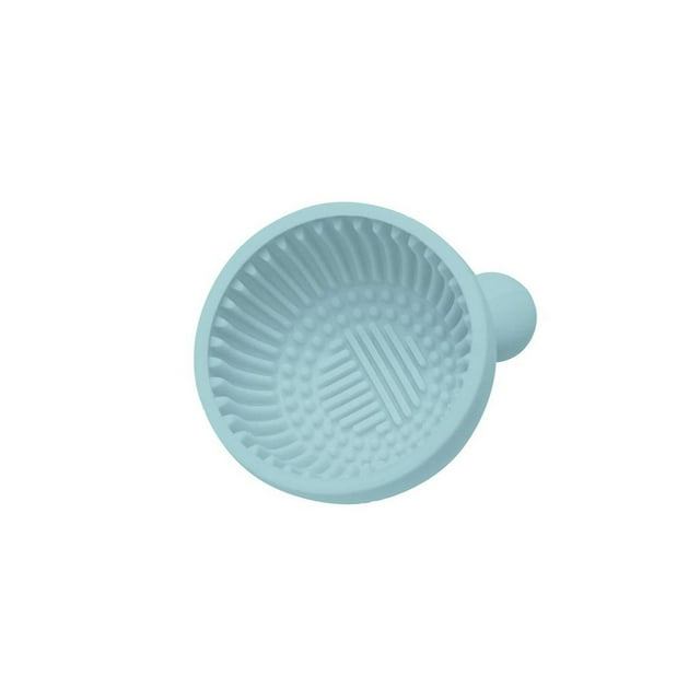 Vogacara Almohadilla de limpieza de cepillo de silicona, esponja protectora de maquillaje, cuenco plegable, herramienta de Universal, tabla de Pinceles de maquillaje y herramientas Azul Vogacara CE014845-03
