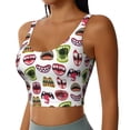 thumbnail image 2 of Goofa Halloween Mouth Printed Sports Bras for Women, High Impact Running Bra Workout Crop Tank Tops Longline Sports Bra Push up-Large, 2 of 9