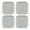 Grey, variant on Joernso 4Pcs Shockproof Square Silicone Door Handle Bumpers Solid Color Self Adhesive Door Guard Stoppers for Home
