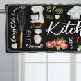 thumbnail image 2 of Bless This Kitchen Family Cook Love Quotes Curtains Valance for Windows, Farmhouse Food Vegetable Seasonal Short Half Topper Rod Pocket, Vintage Home Living Room Bedroom Decor 54, 2 of 6