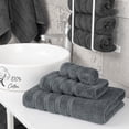 thumbnail image 2 of Juego de toallas, 2 toallas de baño, 2 toallas de mano, 2 toallas de cara, toallas de baño 100 % algodón turco, juego de toallas gris claro, gris, juego de toallas de 3 piezas, 2 of 5