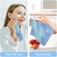 thumbnail image 7 of Blue Gold Marble Washcloth 12x12in Set, 2 Pack Absorbent Cotton Towel Square Kitchen Dishes Towels, Soft Cleaning Face Hand Towel Fast Drying, 7 of 7