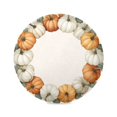 thumbnail image 2 of 15.4" Round Placemat Set of 1 Polyester Fabric Place Mats Non-Slip Dining Kitchen Table Mats for Kitchen Party Decor Pumpkin Wreath Pattern, 2 of 5