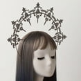 thumbnail image 4 of GRACEART Women Baroque Cross Goddess Halo Crown Tiara Headband Virgin Mary Headpiece, 4 of 5