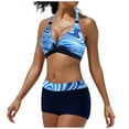 thumbnail image 1 of Womens Summer Sexy High Waist Comfortable Solid Temperament Split Swimwear, 1 of 4