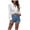 White, variant on IROINNID Womens Long Sleeve V-Neck Shirts Front Cross Back Bandage Bubble Sleeve Short Tops Shirt Blouse Doll Shirt,Black