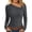 Dark Gray, variant on Hurxie Womens Fall Long Sleeve Asymmetrical Y2K Tops Cozy Ribbed Fabric, Slim Fitted Shirts, Basic Tees, Lightweight Sweater Black,L