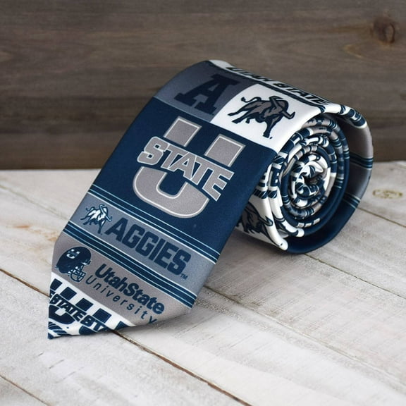 Fan Frenzy Utah State Aggies Logo Officially Licensed 62" Microfiber Men's Tie