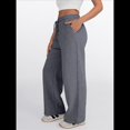 thumbnail image 4 of Pantalones Deportivos de Pierna para Mujer, de Cintura Alta, Holgados, con Cordón y Bolsillos Gris Oscuro M, 4 of 8
