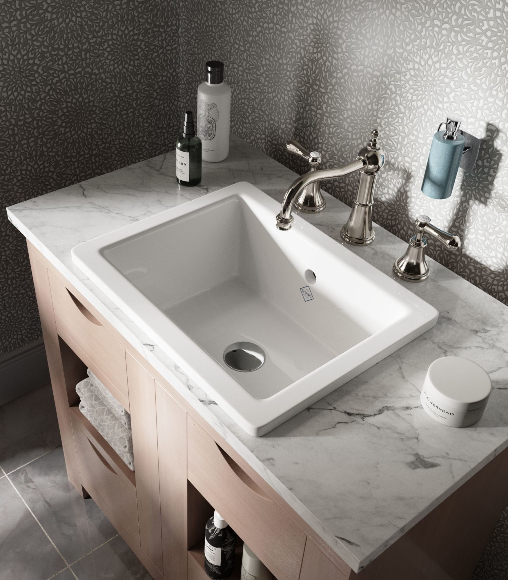 Open Box Perrin And Rowe U.3723Lsp-2 Georgian Era 1.2 GPM Widespread Bathroom Faucet - Chrome