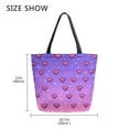 thumbnail image 5 of FORMRS Womens Canvas Tote Bag with Zipper Inner Pocket Shoulder Handbag, Pixel Love, 5 of 7