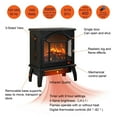 thumbnail image 4 of DEALTOPS 17.52'' Electric Fireplace Heater Stove, Realistic Adjustable Flame Effect Stove, Antique Black, 4 of 8