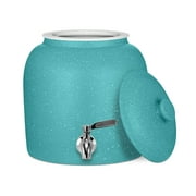 Geo Sports Porcelain Ceramic B.P.A. & Lead Free 3-5 gallon Jug Capacity Crock Water Dispenser, Stainless Steel Faucet with Included Lid