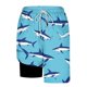 thumbnail image 4 of Mens Casual Pantalones Cortos Estilo Hawaiano Impreso Cordón Pantalones de Baño con Bolsillos Y Forro Interior Vacaciones de Verano en la Playa, 4 of 8