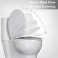 thumbnail image 4 of Siège de Toilette Rond, Fermeture Douce-Lente, Siège de Toilette Rond de 17 Pouces pour Toilettes Rondes, Couvercle et Siège à Fermeture Silencieuse, Facile à Installer et à Nettoyer, Ne Se Desserre Jamais, Blanc, 4 of 9