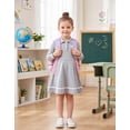 thumbnail image 3 of Aideaone Toddler Girls Long Sleeve Polo Dress with Matching Heart Crossbody Bag 2T-7T, 3 of 7
