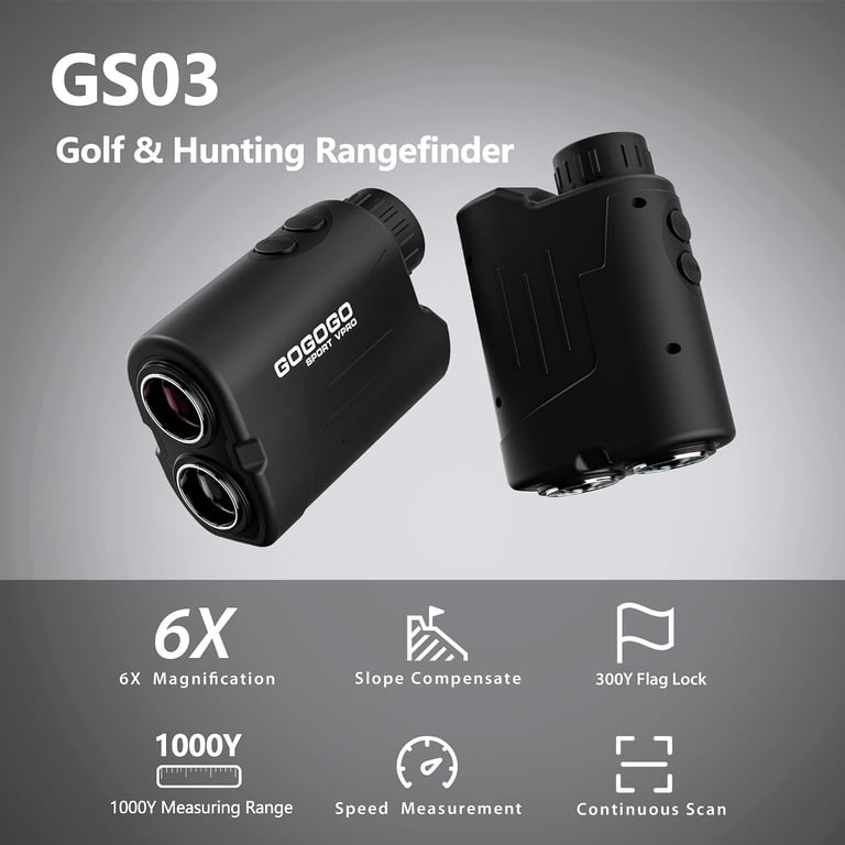 Gogogo Sport Vpro Golf Rangefinder 650 Yards, 6X Magnification