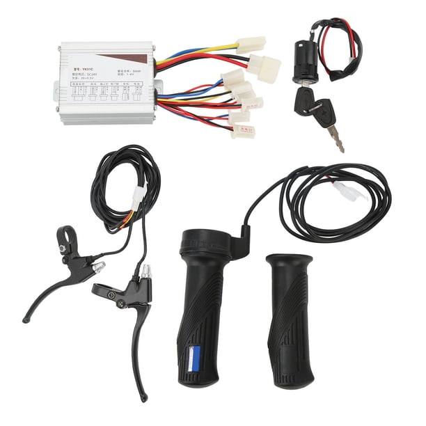 Kit de controlador de Motor de cepillo de 24V y 500W con cerradura de puerta eléctrica, manija de freno, manija de acelerador Universal, Kit de conversión de bicicleta eléctrica YUNYI BRAND Deportes