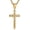 Five crystals, variant on Women's Cross Pendant Necklace - Gold Plated Stainless Steel with Rhinestone Inlaid, Christian Religious Fashion Jewelry for Women