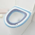 thumbnail image 1 of Funda del asiento del inodoro Cojín Fibra acrílica invernal blanda engrosada – 42x37cm Lavable Cálido Asiento de inodoro Alta flexibilidad Duradero Ajuste universal Doméstico Resistente a los olores, 1 of 7