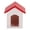 Red White, variant on Funie 1:12 Miniature Dog House Realistic Excellent Workmanship Wood Fairy Micro Landscape Dog House for Children