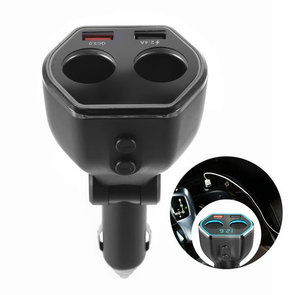 Llamada Manos Libres Cargador De Coche Inalámbrico Bluetooth Receptor De Radio Mp3 Audio Música Estéreo Adaptador Puerto Usb Dual Cargador Compatible Para Todos Los Teléfonos Inteligentes Minnieouse VI004391-00