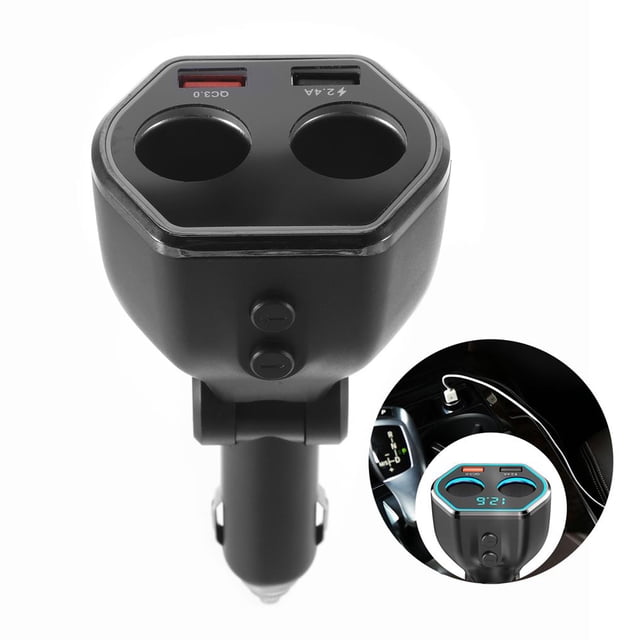 Llamada Manos Libres Cargador De Coche Inalámbrico Bluetooth Receptor De Radio Mp3 Audio Música Estéreo Adaptador Puerto Usb Dual Cargador Compatible Para Todos Los Teléfonos Inteligentes Speravity VI004391-00