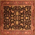 thumbnail image 1 of Ahgly Company Indoor Square Oriental Orange Industrial Area Rugs, 6' Square, 1 of 4