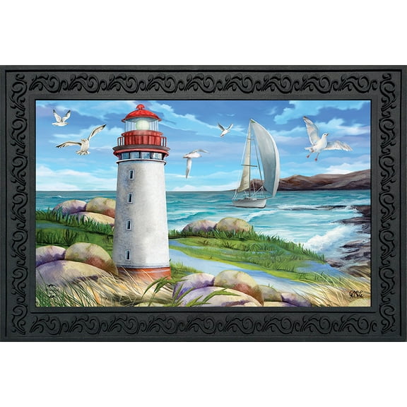 Briarwood Lane Coastal Lighthouse Nautical Doormat
