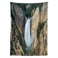 thumbnail image 3 of Ambesonne Wyoming Tablecloth Rectangular Table Cover, Grand Canyon of Yellowstone, 60"x90", Sand Brown Hunter Green, 3 of 4