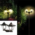 thumbnail image 2 of Blasgw Outdoor Solar Post Lights Waterproof Decorative Vintage Floor Lamp - 2-Head Solar Powered Lantern for Patio,Garden,Backyard,Front/Back Door,Dusk-to-Dawn Lighting,IP65 Weather Resistant black, 2 of 9
