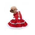 thumbnail image 4 of Naturalour Dog Cat Christmas Costume Santa Claus Cosplay Dress, Puppy Pet Fleece Outfits Warm Clothes for Winter Xmas, 4 of 6