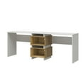 thumbnail image 4 of Novogratz Nelson 2 Way Desk, White and Natural, 4 of 9