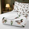 thumbnail image 4 of Manfei Rustic Animal Mallard Bed Spread Queen,Farmhouse Cabin Queen Coverlet Set,3-Piece,1 Quilt and 2 Pillowcases, 4 of 7