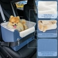 thumbnail image 2 of PETSFIT Small Dog Car Seat, Puppy Portable Dog Booster seat for Car with Clip-On Leash, Adjustable Straps Suitable for Small Pets Up to 25lbs ,Navy Blue, 2 of 8