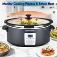thumbnail image 5 of 7QT Oval Electric Slow Cooker w/ Digital Timer 20H Programmable Large Capacity 3 Heat Settings, 5 of 9
