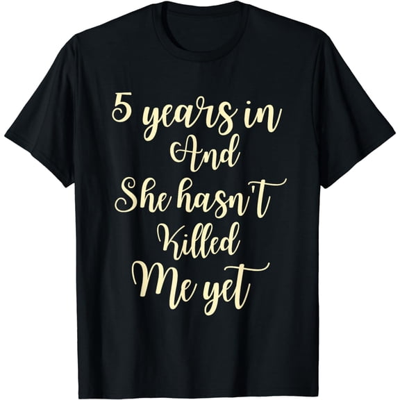5 years of marriage for men gift 5th wedding anniversary T-Shirt