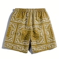thumbnail image 6 of OWMEOT Graphic Swim Trunks Mens Summer Print Quick Dry Beach Shorts Lightweight Bathing Suits 5" Drawstring Board Shorts, 6 of 6