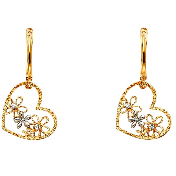 14k Gold Earrings 15x23mm Stud Earring for Women - 1.5 Grams